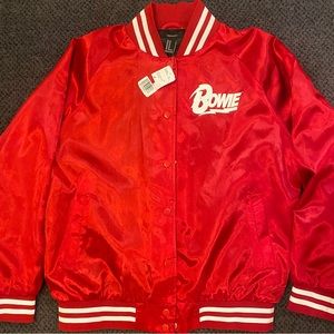 Retro-Fabulous, Red Shiny Starter Jacket, New with Tags, Never Worn, Size Medium